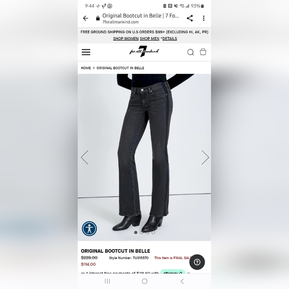 7 for all mankind jeans - Picture 2 of 2